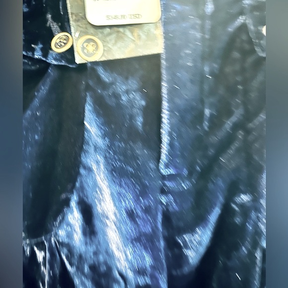 FREE PEOPLE NWT Host Pick 🎉 WE THE FREE VELVET LOTUS PANT BLUE Waist27 size 25 - Picture 8 of 10